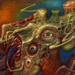 Chris Mars, painter, The Replacements, USA, sureal art, oli painting, schitzophrenia, hanford, nuclear contamination, malformation, eyes, tentacles, dark art magazine