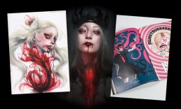 Cover, Bloodblister 4, japanese girls, illustrations, blood, dark art