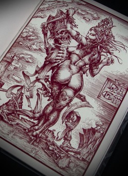 Denis Grrr, art book, tattoo, illustration, dark art, Paris